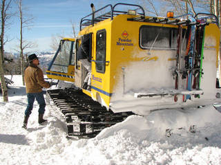 Powder Mountain, where snowcat skiing still costs a mere $8 per run.