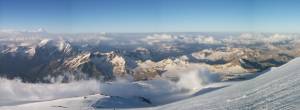 The Caucasus region from the summit of Mt. Elbrus. (photo: Gergely Pirovich)