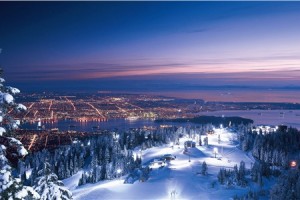 Grouse Mountain above Vancouver will provide skiing and snowboarding through Canada Day this year. (photo: Grouse Mountain)