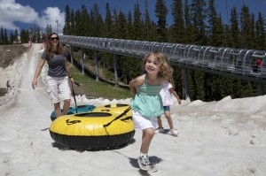 Children Tubing on the Summer Tubing Hill at Keystone