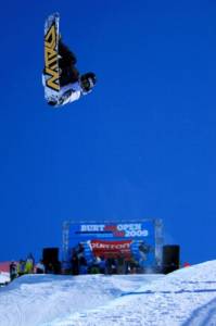 Rider Ben Stewart goes big at the Burton NZ Open. (FTO file photo: Paul Lambert)