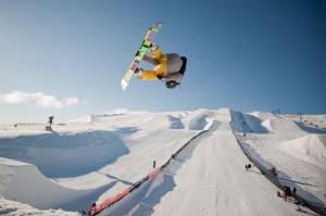 13-year-old Seamus O'Connor of Ireland takes the Open Mens Snowboard Category at Saturday's Electric Quarter Pipe Battle 2011, held at Snow Park NZ. (photo: Fabrice Wittner)