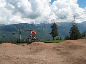 The new Gore Range Pump Track on Vail Mountain in Colorado. (photo: Sara Lococo)