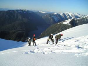 Members of the Ketchikan Volunteer Rescue Squad work on Deer Mountain. (photo: KVRS)