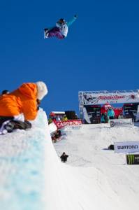 Kelly Clark, of West Dover, Vt., competes at the halfpipe finals at the New Zealand Open in 2010. (photo: Pablo Azocar)