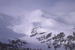 Marmot Basin's highest lift, the Knob Chair. (photo: FTO/Kevin Gawenus)