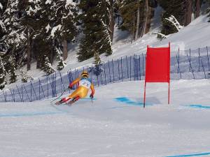 Canadian ski racer at the 2010 Winter Olympic downhill held at Whistler-Blackcomb in British Columbia, Canada. (photo: Jon Wick)