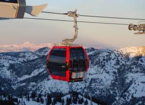 Upgrades at Crystal Mountain in Washington State this winter include five new cabins for the resort's Mt. Rainier Gondola, first opened last season. (photo: Crystal Mountain Resort)