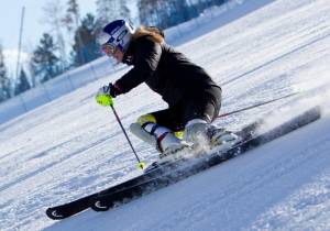 Lindsey Vonn trains on Vail's Golden Peak on Wednesday (photo: Jack Affleck/Vail Resorts)