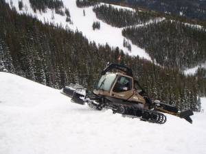 Snow groomers winch cat the start of the Birds of Prey Giant Slalom course at Beaver Creek, Colo. last week. (photo: Beaver Creek Resort)