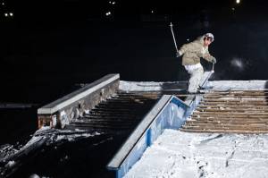 A rail jam is just one feature of Stoneham's annual season opening Bud Light November Chill. (photo: Olivier Croteau)