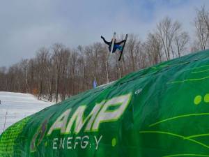 Okemo's new Amp Energy Big Air Bag (photo: Okemo Mountain Resort)