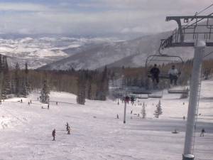 The High Meadow chairlift at Canyons Resort in Park City, Utah.