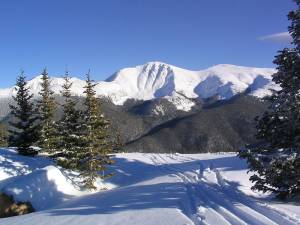 Tracks lead east from near the summit of the Panoramic Express lift at Mary Jane in Winter Park. (file photo)