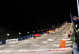 The moguls course Thursday night at the 2012 Visa Freestyle International FIS World Cup at Deer Valley in Park City, Utah. (photo: Sarah Brunson/U.S. Ski Team)