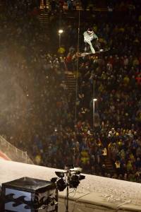 Seppe Smits of Belgium claims the 2012 TTR World Tour Big Air Title at the Billabong Air&Style held Saturday night in Innsbruck, Austria. (photo: TTR)