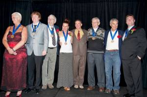 At the U.S. Ski and Snowboard Hall of Fame induction ceremony in Seattle on Saturday. (photo courtesy: USSA)