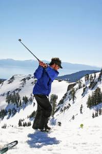 Alpine Meadows' annual Snow Golf Tournament will tee off at the California ski resort this Saturday. (photo: Alpine Meadows)