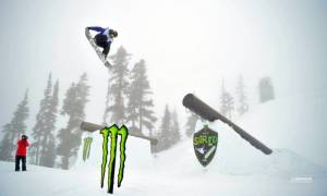 Fog enshrouded the Shred Show slopestyle course on Monday in Whistler. (photo: TTR)