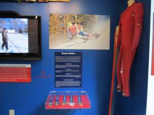 Bode Miller memorabilia on display at the New England Ski Museum (photo: NESM)