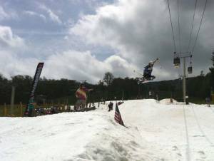 Stratton's Mountain Mayhem rail jam in 2011. (photo: Stratton Mountain Resort)