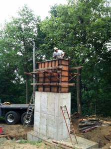 Workers prepare the terminal for Mountain Creek's new Sojourn chairlift (photo: Mountain Creek)