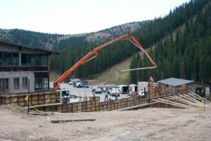 The walls go up earlier this month on Monarch Mountain's Base Lodge expansion. (photo: Monarch Mountain)