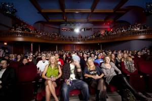 Attendees soak up ski flicks during the 2011 edition of The Meeting, in Aspen, Colo. (photo: Aspen/Snowmass)