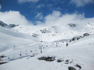 The Remarkables, with Lake Alta and the Terminator Chutes in the background. (photo: NZSki)