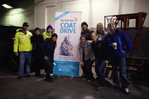 U.S. Ski Team athletes pitch in last week to help with the New York Cares Coat Drive (photo: USST)