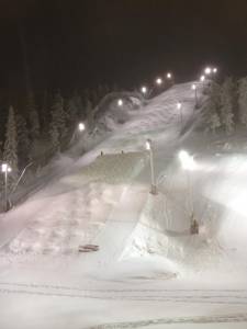 The World Cup moguls course in Ruka, Finland (photo: Garth Hager)