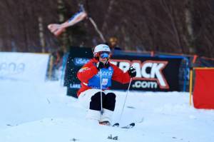 Reigning World Cup moguls champion Hannah Kearney, of Norwich, Vt., returned to competition on Thursday to win the 2013 USANA Lake Placid Freestyle Cup at Whiteface Mountain near Lake Placid, N.Y. (photo: Sarah Brunson/U.S. Ski Team)