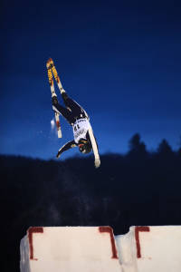 Nevin Brown soars in Lake Placid on Saturday (photo: USSA/Sarah Brunson)