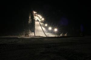 The "old school" ski jump in Ljubno, Slovenia