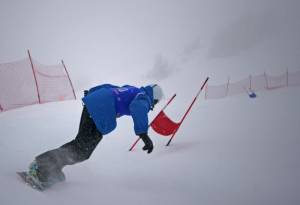 Weather conditions were hardly "bluebird" for the first annual Bluebird Banked Slalom last April t Sun Peaks in British Columbia, Canada. (file photo: Sun Peaks Resort)