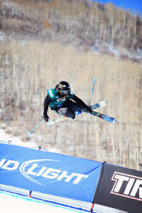 Maddie Bowman, of South Lake Tahoe, Calif., competes in the halfpipe finals at the 2013 Visa U.S. Freeskiing Grand Prix in Park City, Utah, last month. (photo: Sarah Brunson)