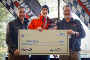 Canyons Resort's Nate Yingling, with Norman Glen and Joe Clark of groomer manufacturer Prinoth (photo: NSAA)