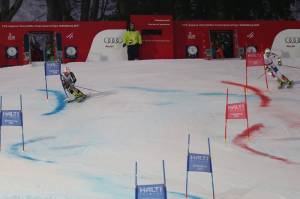 Action in Tuesday night's Nations Team Event at the FIS Alpine Ski World Championships in Schladming, Austria (photo: Mitchell Gunn/ESPA)