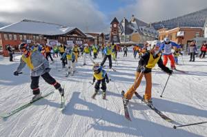 Last Friday'sstarting line at the 24 Hours of Schweitzer (photo: Schweitzer Mountain Resort)