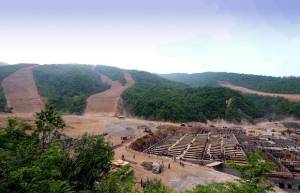 The "Masik Pass Skiing Ground" under construction in North Korea (photo: KCNA)