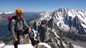 Jamie Vinton-Boot, on the Aiguille du Midi in Chamonix, France. (file photo: New Zealand Alpine Club)