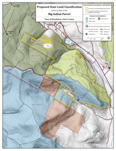 New York State's proposed land allocation for the Big Indian Acquisition adjacent to Belleayre Mountain Ski Center (image: NYS DEC)