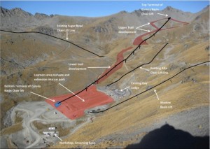 The new Curvey Basin chairlift to be built at The Remarkables this year. (image: NZSki)