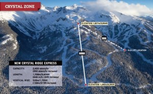 The new Crystal Ridge Express lift on Blackcomb Mountain (photo: Whistler Blackcomb)