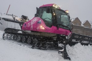 Sugarloaf's new pink Bison X groomer (photo: Sugarloaf)