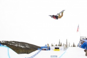 Newly minted U.S. Snowboarding team member Taylor Gold, of Steamboat Springs, Colo., trains in the halfpipe this week at Copper Mountain. (photo: Sarah Brunson/U.S. Snowboarding)