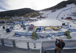 Early morning winds on Saturday shredded the finish area of a World Cup stop in Bad Kleinkirchheim, Austria. (photo: Getty Images/AFP-Joe Klamar/courtesy USST)