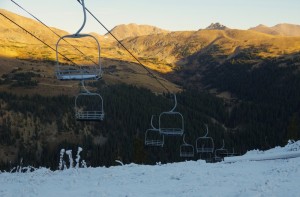 Colorado's Loveland Ski Area made snow at the top of its Lift 1 on Friday morning. (photo: Dustin Schaefer)