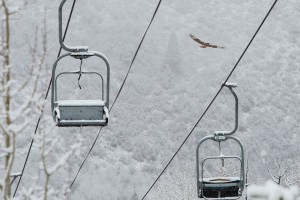 Soon these chairlifts will be filled with skiers instead of snow. (photo: Jeremy Swanson/ASC)