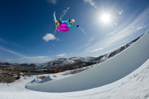 Jen Hudak in the halfpipe in Park City, Utah. (photo: JenHudak.com)